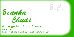 bianka chudi business card